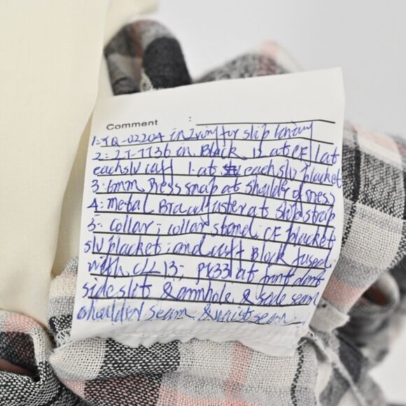 CLUB MONACO Dress Womens Size 6 Midi Flannel Shirt Plaid Peplum Waist Wool Blend - Picture 9 of 10